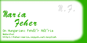 maria feher business card